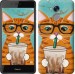 Чехол Зеленоглазый кот в очках для Huawei Honor 6C Pro