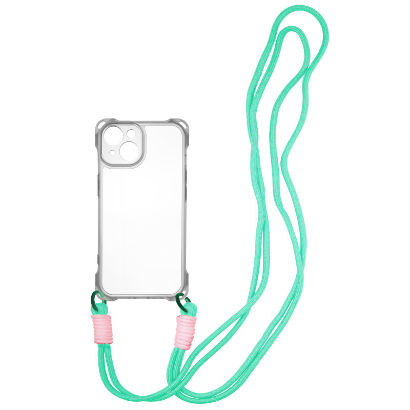 Чохол TPU CrossBody with straps на Apple iPhone 13 (6.1") (Transparent)