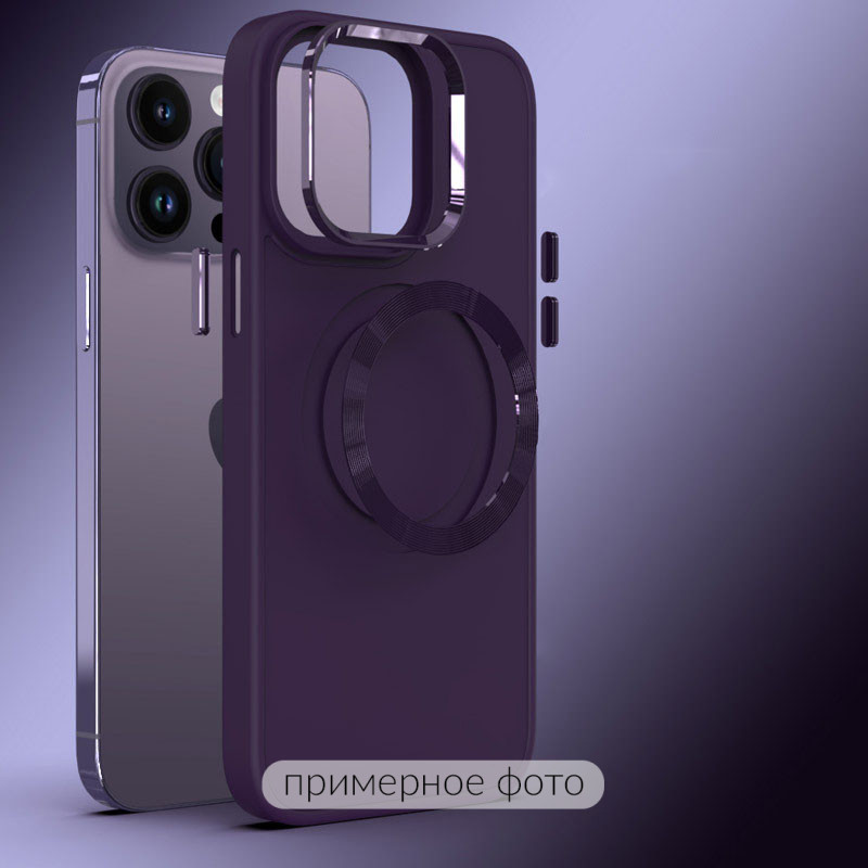 Фото TPU чохол Bonbon Metal Style with Magnetic safe на Apple iPhone 16 Pro Max (6.9") (Фіолетовий / Dark Purple) на vchehle.ua