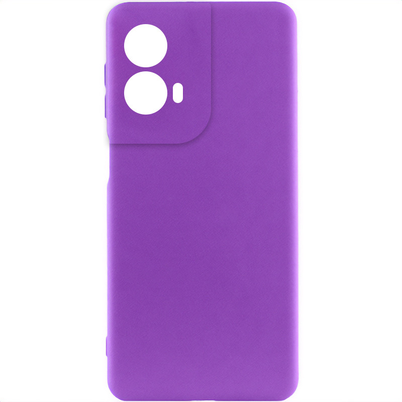 Чехол Silicone Cover Lakshmi Full Camera (AA) для Motorola Moto G85 (Фиолетовый / Purple)