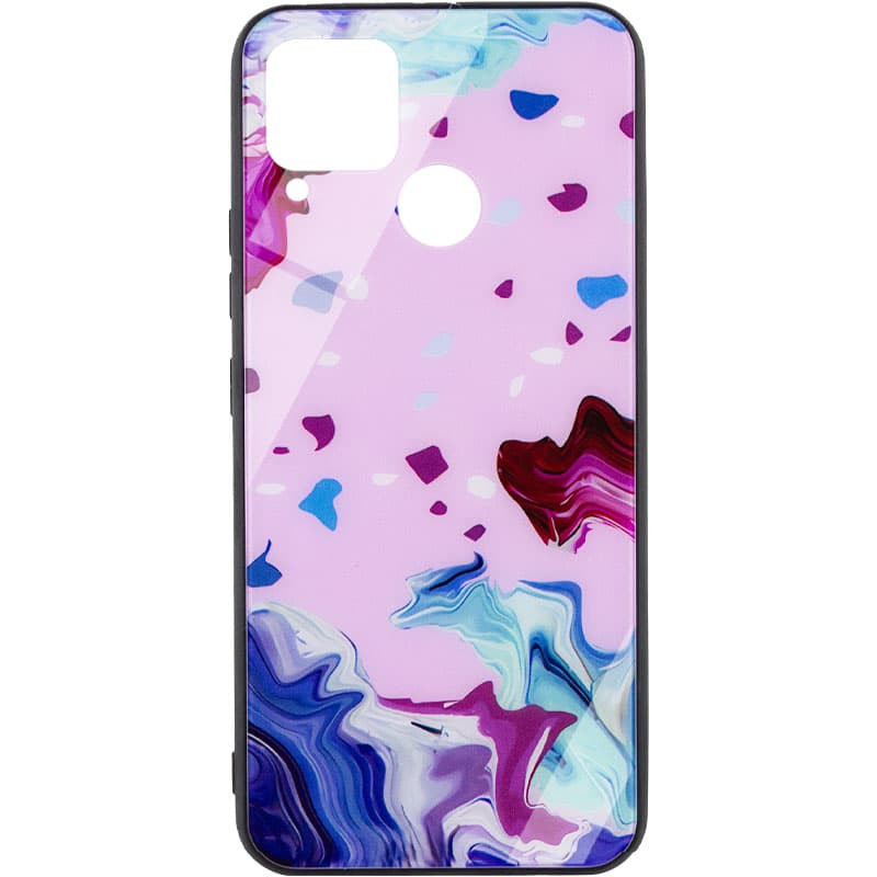 TPU+Glass чехол Diversity для Realme C15 / C12 (Stains red)