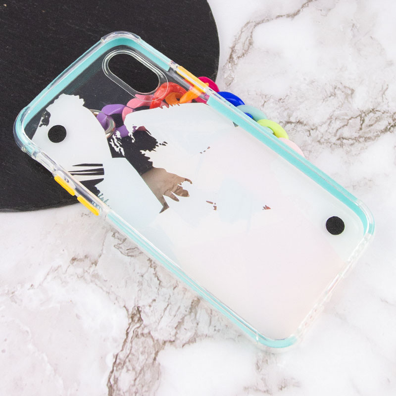 

TPU+PC чехол Colorspot с ремешком-цепью для iPhone X (5.8") (Tropic) 1186861