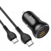 Фото АЗУ Hoco NZ5 Smooth road PD30W+QC3.0 (1USB-A/1C) + кабель Type-C to Type-C (Черный) на vchehle.ua