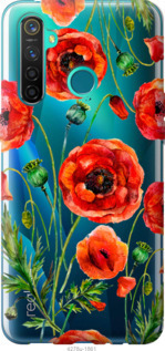 

Чехол Нарисованные маки для Realme 5 Pro 945509