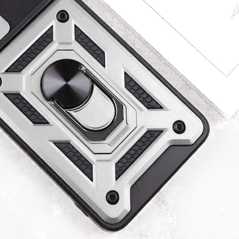 Купить Ударопрочный чехол Camshield Serge Ring для Xiaomi Redmi A1 / A2 (Серебряный) на vchehle.ua
