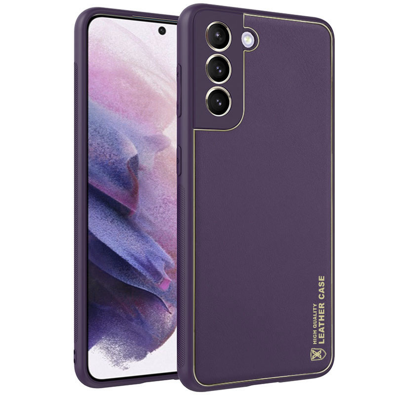 Шкіряний чохол Xshield на Samsung Galaxy S21+ (Фіолетовий / Dark Purple)
