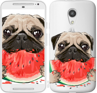 

Чохол Мопс і кавун на Motorola Moto G2 843922