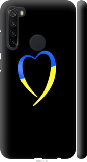 Чехол Жёлто-голубое сердце для Xiaomi Redmi Note 8