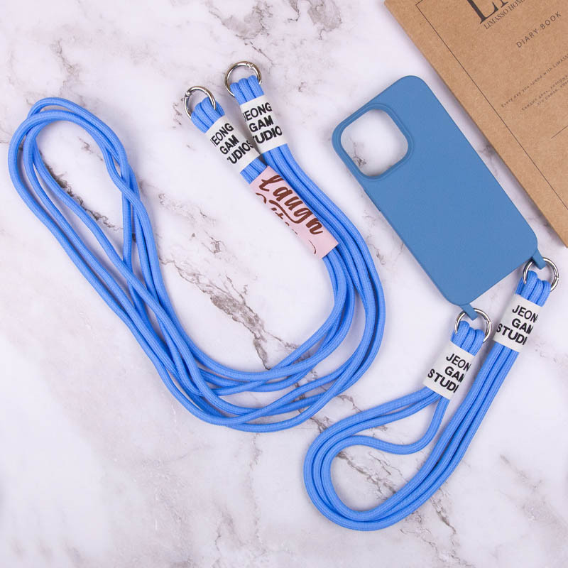 Замовити Чохол TPU two straps California на Apple iPhone 12 Pro / 12 (6.1") (Синій / Cosmos blue) на vchehle.ua