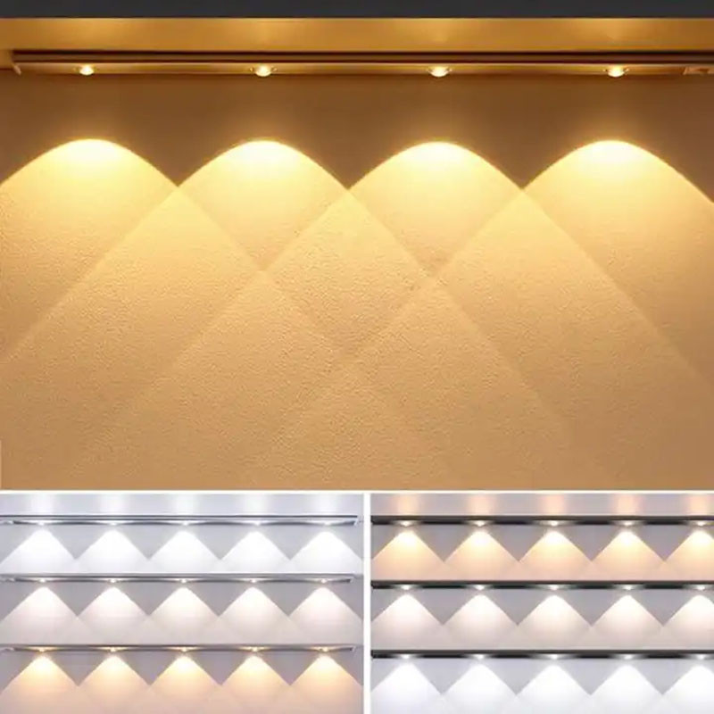 Фото Аккумуляторная LED лампа MZ-L1602 350mAh (40*10*300mm) с датчиком движения (Black) на vchehle.ua