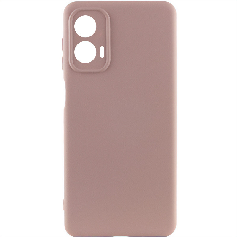 Чохол TPU GETMAN Liquid Silk Full Camera на Motorola Moto G24 (Рожевий / Pink Sand)