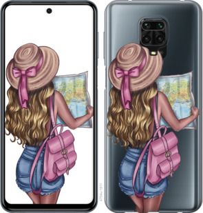 

Чехол Девушка с картой для Xiaomi Redmi Note 9S 933407