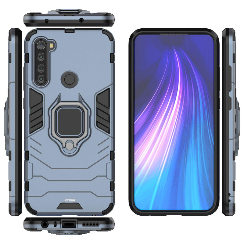 Фото Ударопрочный чехол Transformer Ring for Magnet для Xiaomi Redmi Note 8T (Серый / Metal slate) в магазине vchehle.ua