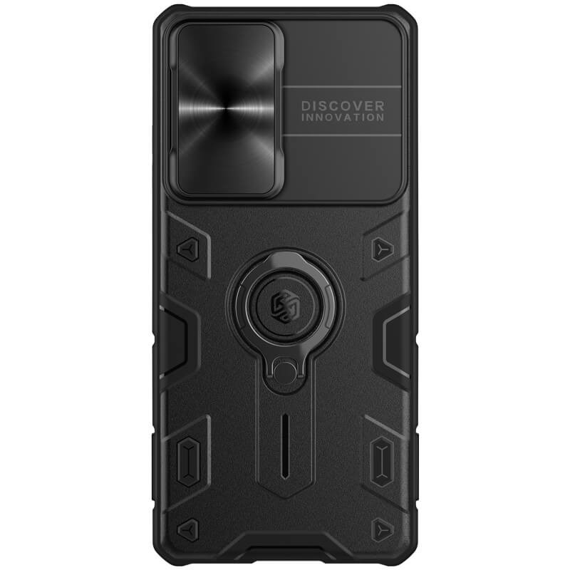 Фото TPU+PC чохол Nillkin CamShield Armor no logo (шторка на камеру) на Samsung Galaxy S22 Ultra (Дефект упаковки / Чорний) в маназині vchehle.ua