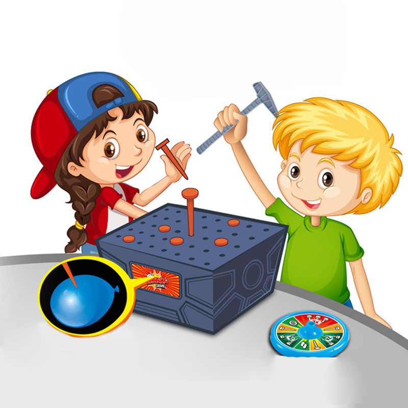 Настольная интерактивная игра Ummi 707-88 Nail Hammering Game (Blue)
