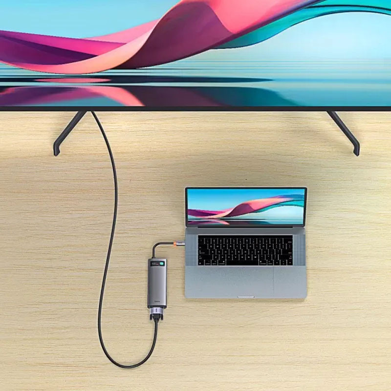 Заказать Переходник HUB Baseus Metal Gleam Series 6-in-1 Multifunctional Type-C (CAHUB-CW) (Gray) на vchehle.ua