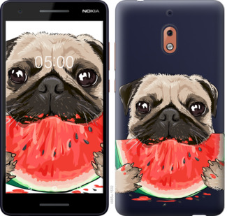 

Чохол Мопс і кавун на Nokia 2.1 843979