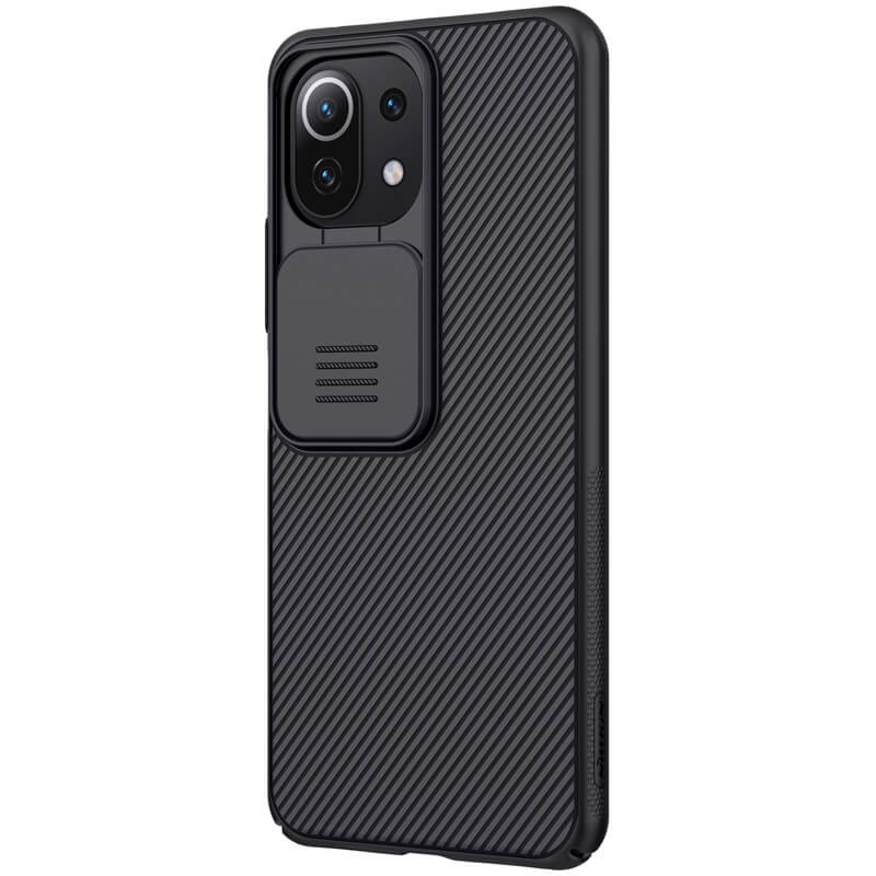 Фото Карбонова накладка Nillkin Camshield (шторка на камеру) на Xiaomi Mi 11 (Чорний / Black) в маназині vchehle.ua