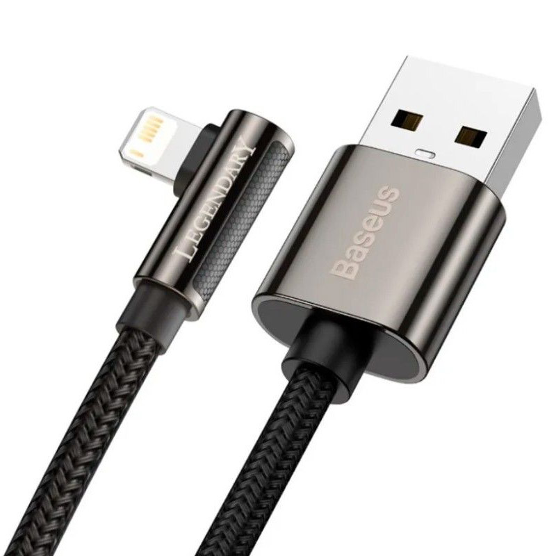 Фото Дата кабель Baseus Legend Series Elbow USB to Lightning 2.4A (1m) (CALCS-01) (Black) на vchehle.ua