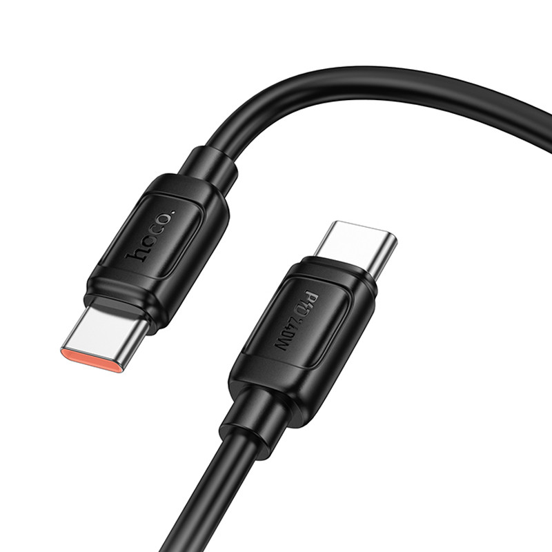 Фото Дата кабель Hoco X115 Surpass Type-C to Type-C 240W (1m) (Black) в маназині vchehle.ua