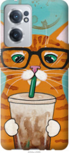 Чехол Зеленоглазый кот в очках для OnePlus Nord CE 2