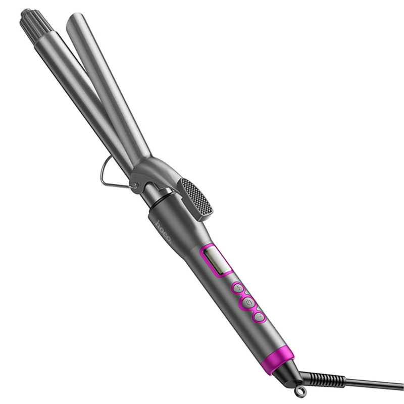 Фото Плойка для волос Hoco HP43 Electric manual curling iron with digital display (Gray) в магазине vchehle.ua