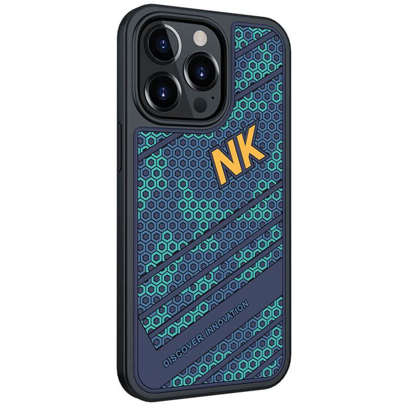 Купити TPU+PC чохол Nillkin Striker на Apple iPhone 13 Pro Max (6.7") (Blue / Green) на vchehle.ua