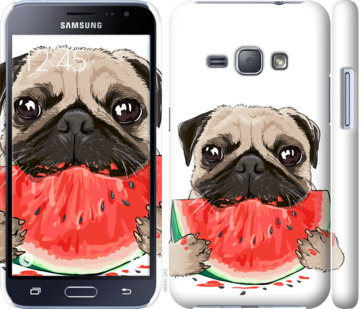 

Чехол Мопс и арбуз для Samsung Galaxy J1 (2016) Duos J120H 843492