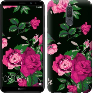 Чохол Троянди на чорному тлі на Huawei Mate 10 Lite