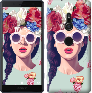

Чохол Дівчина з квітами на Sony Xperia XZ2 H8266 607910