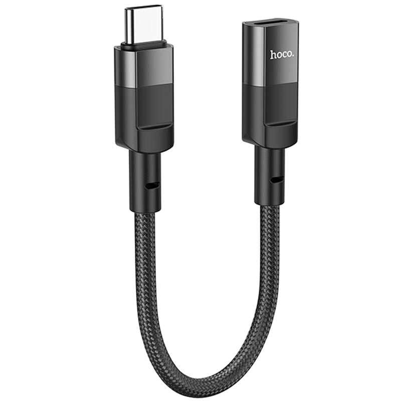 Фото Переходник Hoco U107 Type-C male to Lightning female (0.1m) (Black) в магазине vchehle.ua