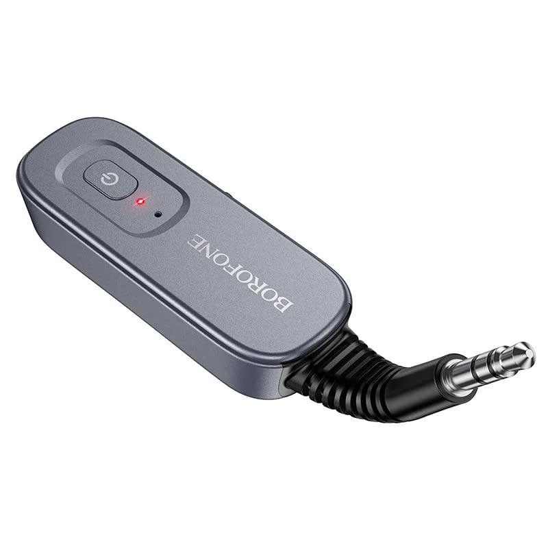 Bluetooth AUX аудіо ресивер/трансмітер BOROFONE BC51 Clear way (Metal gray)