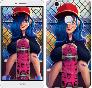 

Чехол Прикольная девочка со скейтбордом для Huawei Honor Note 8 618409