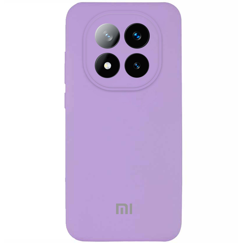 Чехол Silicone Cover Full Camera (AA) для Xiaomi Redmi Note 14 Pro 4G (Сиреневый / Lilac)