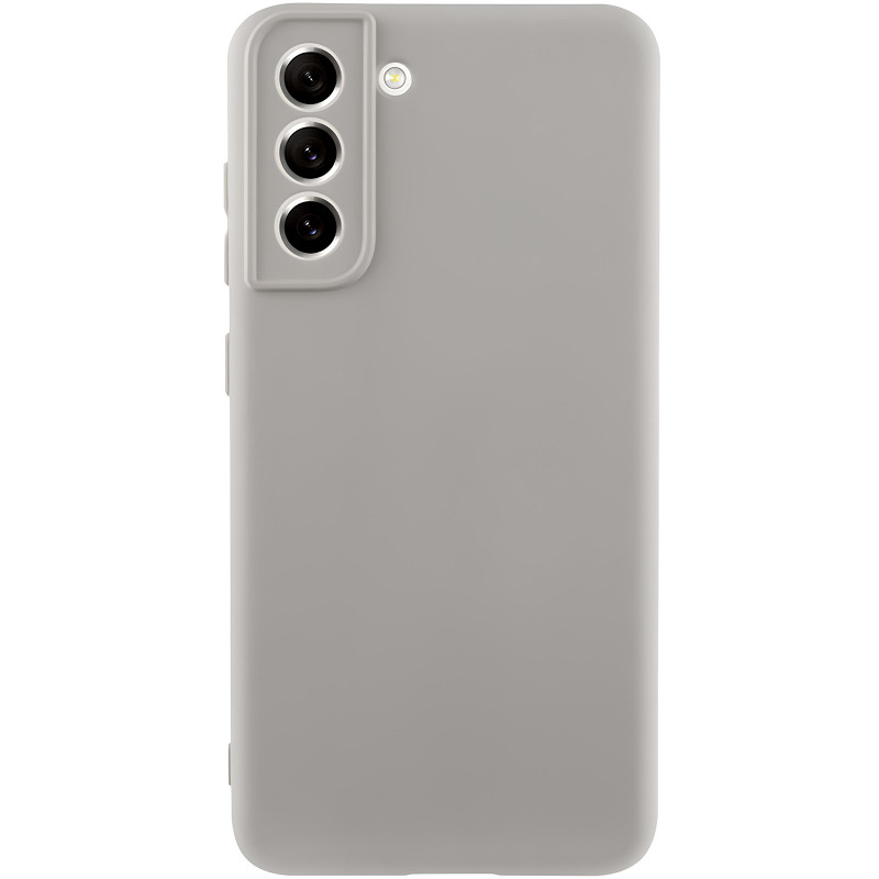 Чехол TPU GETMAN Liquid Silk Full Camera для Samsung Galaxy S21 (Серый / Lavender)