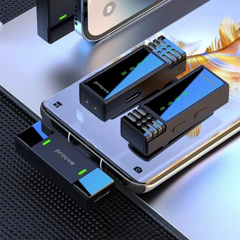 Фото Петличный беспроводной микрофон Proove Record Type-C (Black) на vchehle.ua