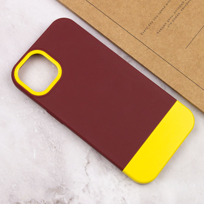 Чехол TPU+PC Bichromatic для Apple iPhone 11 Pro (5.8") (Brown burgundy / Yellow) в магазине vchehle.ua