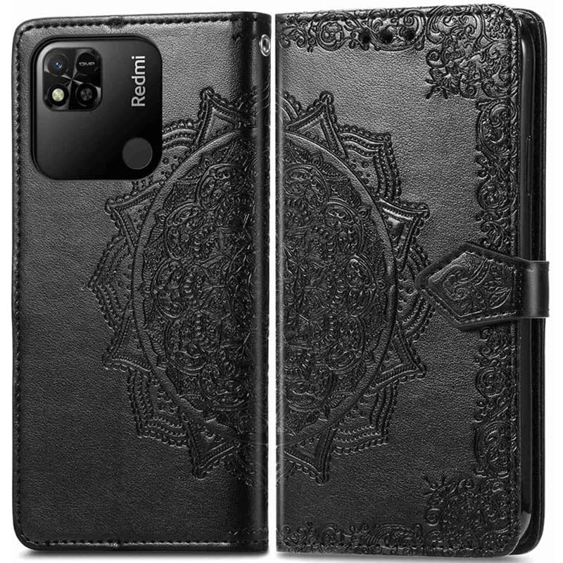 Фото Кожаный чехол-книжка Art Case с визитницей для Xiaomi Redmi 10A (Черный) на vchehle.ua
