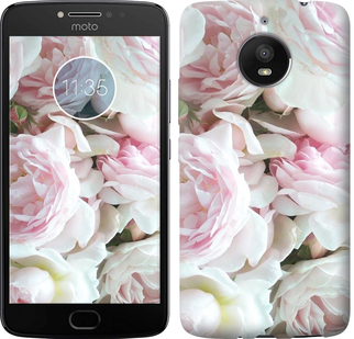 Чехол Пионы v2 для Motorola Moto E4 Plus