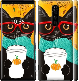 

Чохол Осінній кіт на Sony Xperia XZ4 698143