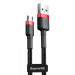 Дата кабель Baseus Cafule USB to MicroUSB Cable 1.5A (2m) (CAMKLF-C) (Червоний / Чорний)