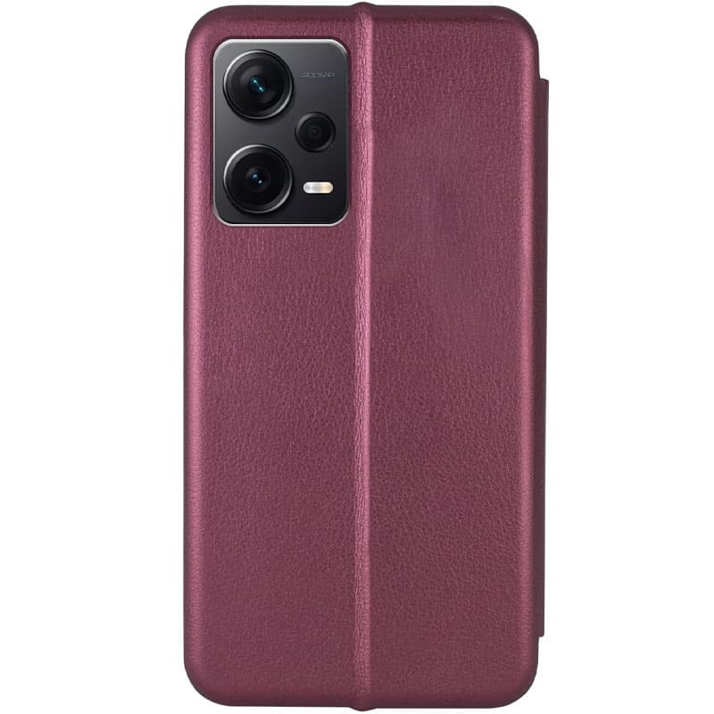 Фото Кожаный чехол-книжка Classy для Xiaomi Poco X5 Pro 5G / Redmi Note 12 Pro 5G (Бордовый) на vchehle.ua