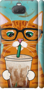 Чехол Зеленоглазый кот в очках для Sony Xperia 10 Plus I4213