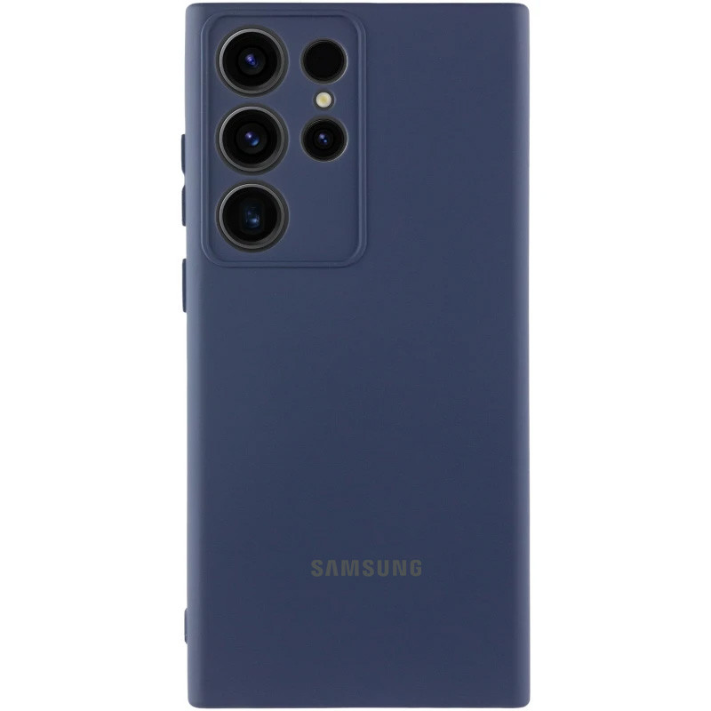 Чехол Silicone Cover Lakshmi Full Camera (AA) with logo для Samsung Galaxy S25 Ultra (Синий / Midnight blue)