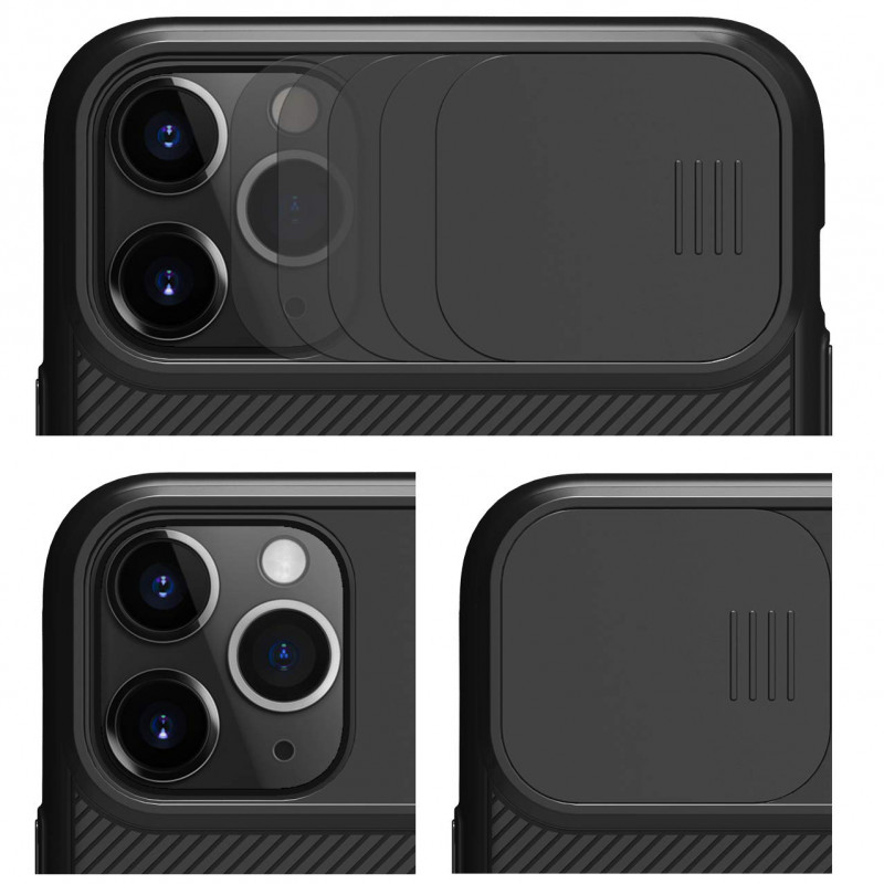 Фото Карбоновая накладка Nillkin Camshield (шторка на камеру) для Apple iPhone 11 Pro (5.8") (Черный / Black) в магазине vchehle.ua