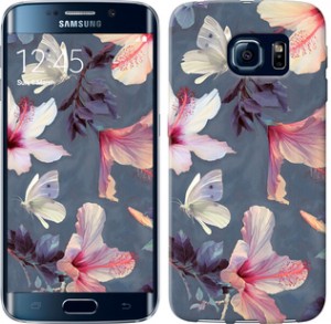 Чехол Нарисованные цветы для Samsung Galaxy S6 Edge G925F