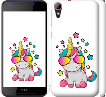 

Чехол Единорог в очках для HTC Desire 830 911662