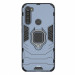 Ударопрочный чехол Transformer Ring for Magnet для Xiaomi Redmi Note 8T (Серый / Metal slate)