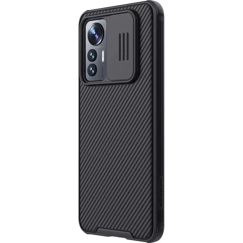 Карбоновая накладка Nillkin Camshield (шторка на камеру) для Xiaomi 12 Lite (Черный / Black) в магазине vchehle.ua