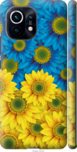 Чехол Жёлто-голубые цветы для Xiaomi Mi 11